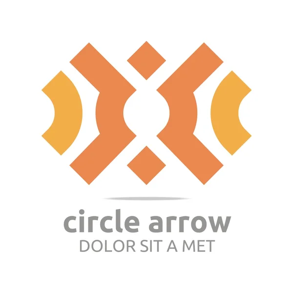 Logo Diseño Letra C Flecha Marrón Icono Símbolo Abstracto Vector — Vector de stock