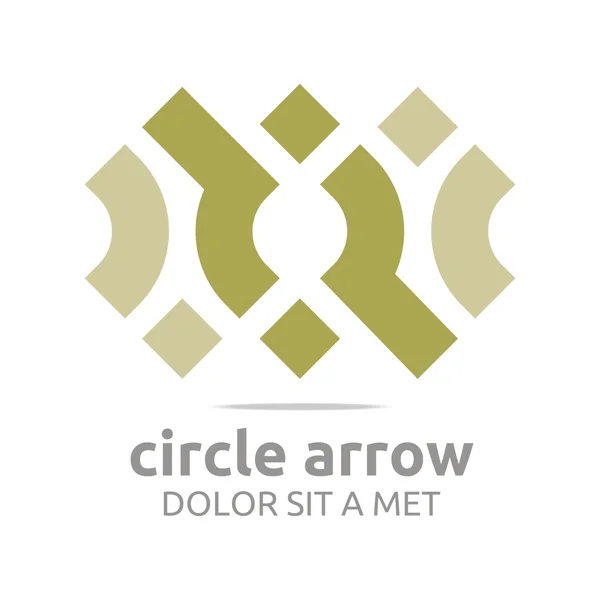 Logo Design Letter C Arrow Brown Icon Symbol Abstract Vector — Stok Vektör