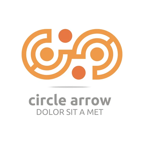 Logo Design Letter C Arrow Brown Icon Symbol Abstract Vector — 图库矢量图片