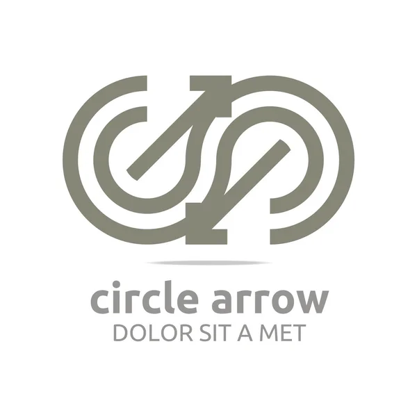 Logo Desain Huruf C Arrow Brown Ikon Simbol Vektor Abstrak - Stok Vektor