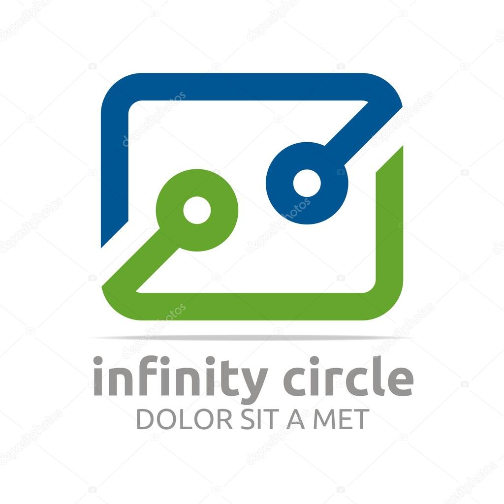 Logo Abstract Design Connect Infinity Circle letter