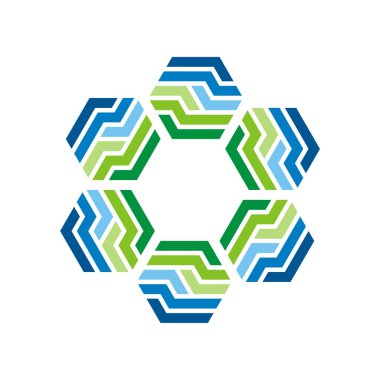 Logo Design Hexagon Zigzag Icon Symbol