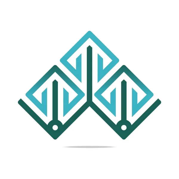 Logo Element Arrow Color Design Symbol Icon Vector — Stok Vektör