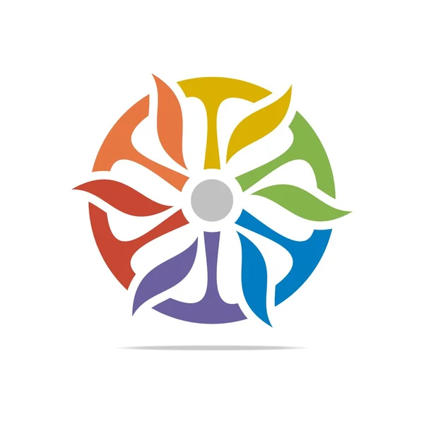 Logo astratto Design Circle Spin Simbolo Icona vettoriale — Vettoriale Stock