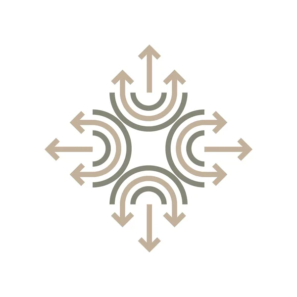 Logo Abstract Line Arrow Symbol Design Icon — Wektor stockowy