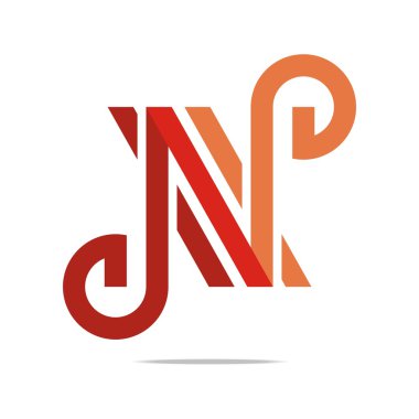 Logo soyut harf N kombinasyonu tasarım öğesi simgesi simgesi