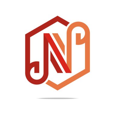Logo soyut harf N kombinasyonu tasarım öğesi simgesi simgesi