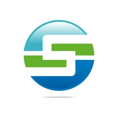 Logo soyut simgesini daire kare E harfinin tasarlamak vektör