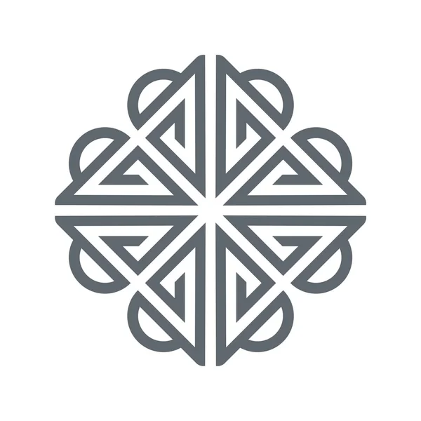 Design astratto Logo Circle Square Connect Icon Vector — Vettoriale Stock