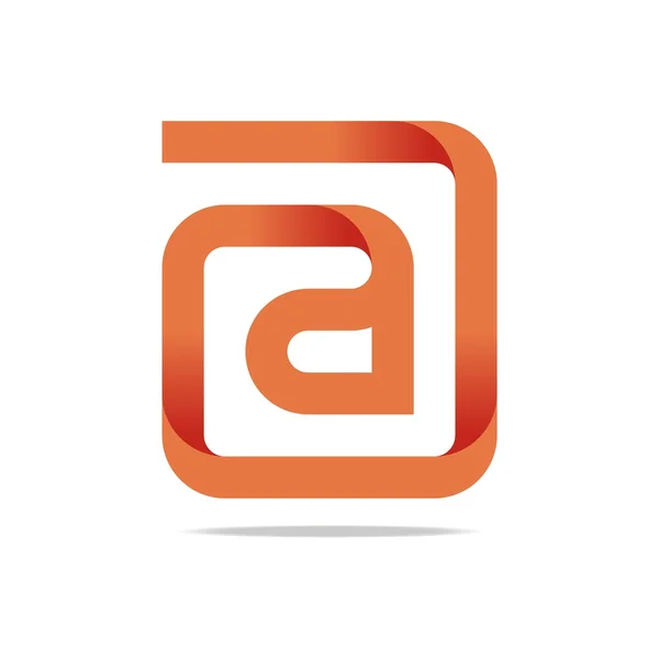 Carta de diseño del logotipo Un icono de símbolo naranja Vector abstracto — Archivo Imágenes Vectoriales