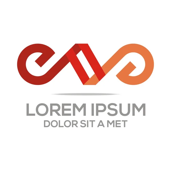 Logotipo Abstracto Letra N Combinación Diseño Elemento Símbolo Icono — Vector de stock