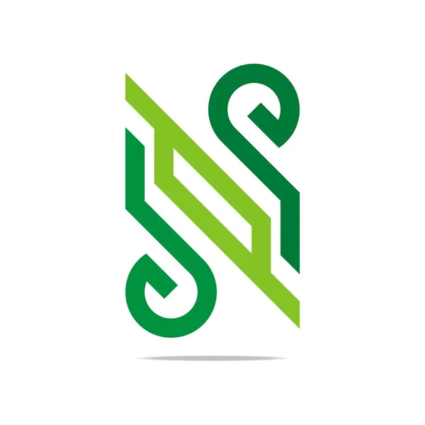 Logo abstrakt bokstaven N kombination Design elementikon Symbol — Stock vektor