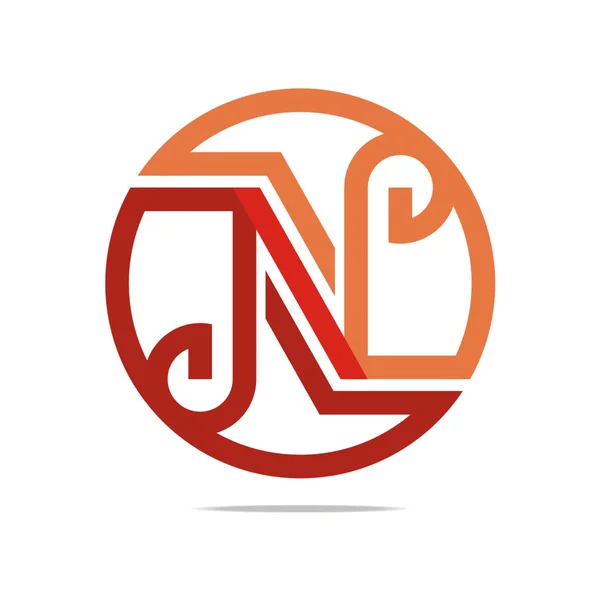 Logotipo Abstracto Letra N Combinación Diseño Elemento Símbolo Icono — Archivo Imágenes Vectoriales