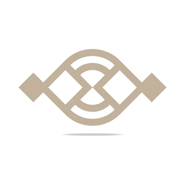 Logo Abstract Icon Circle Square Design Vector — Stock Vector