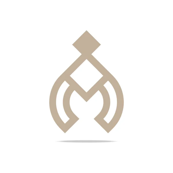 Logo soyut simgesini daire kare tasarlamak vektör — Stok Vektör