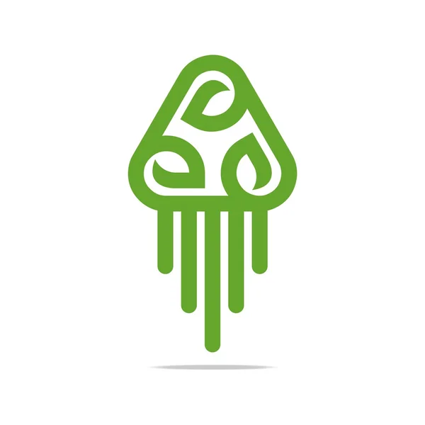 Logo Design gehen grüne Gartenpflanzen Kreis Symbol Symbol abstrakt — Stockvektor