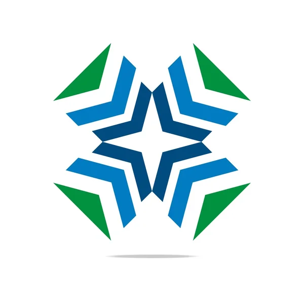 Logo abstracte pijl brief lijn zeshoek ontwerp symbool grafische pictogram Vector — Stockvector