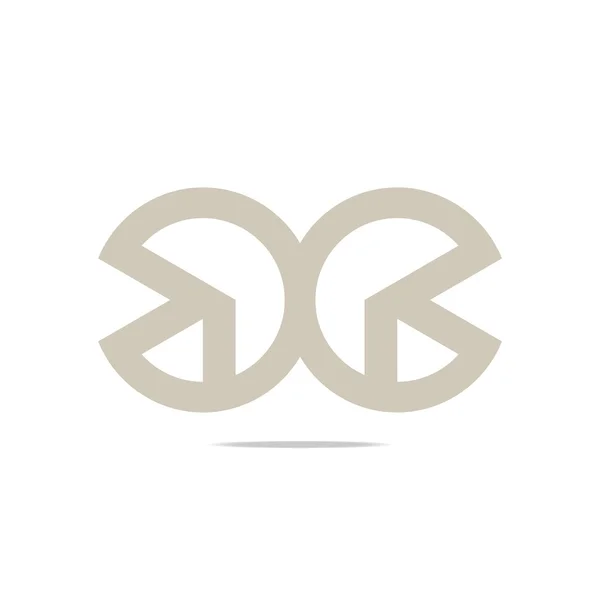 ロゴ抽象的アイコン円正方形デザインのベクトル — ストックベクタ