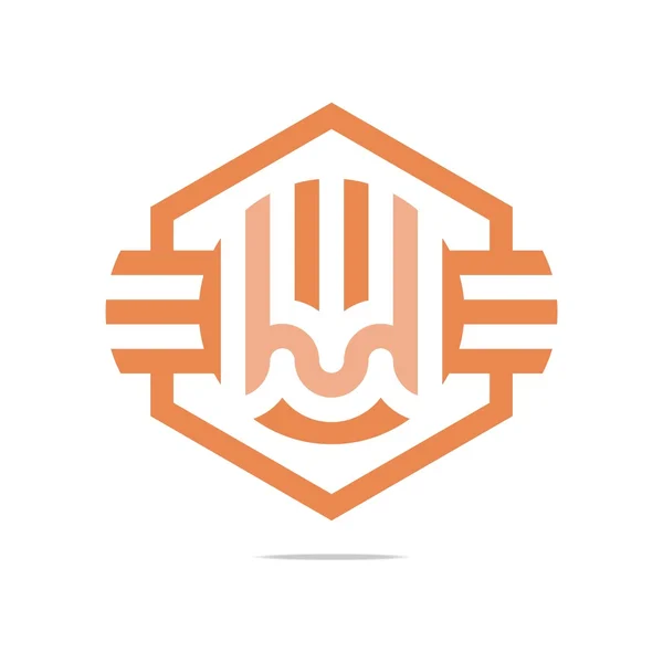 Logo soyut kanatlar yazı alfabesi vektör simgesi tasarım — Stok Vektör