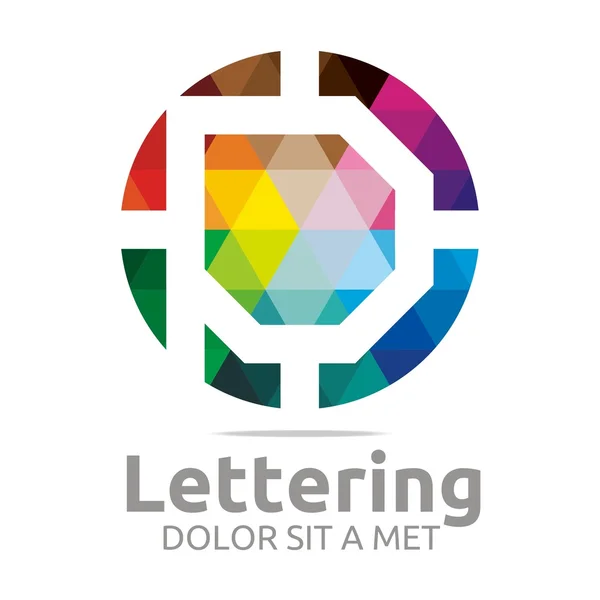 ロゴのアルファベット抽象的な虹文字初期 P シンボル アイコン デザインのベクトル — ストックベクタ