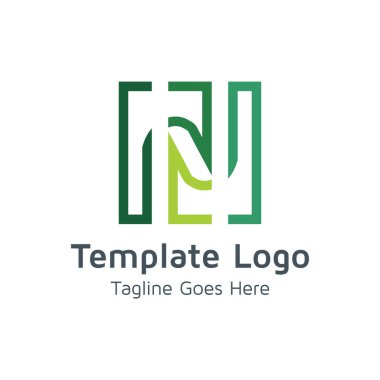Harf Alfabesi N Tasarım Vektörü Logosu
