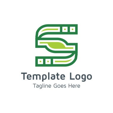 Modern İlk Alfabe Harfleri ve Numara Tasarım Logosu Şablonu