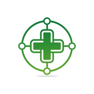 Logo Red tıbbi simge tasarım mükemmel