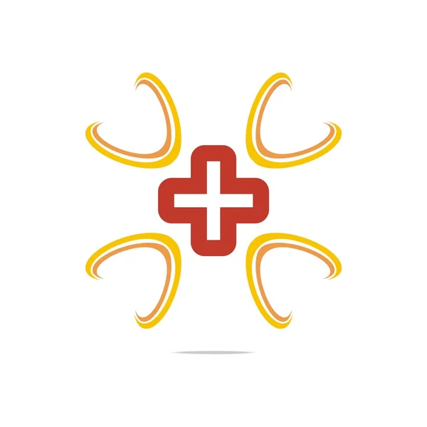 Logo Red Design icona medica perfetto — Vettoriale Stock