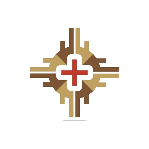 Logo medicinska röd ikon design perfekt — Stock vektor