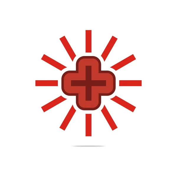 Logo Red Design icona medica perfetto — Vettoriale Stock