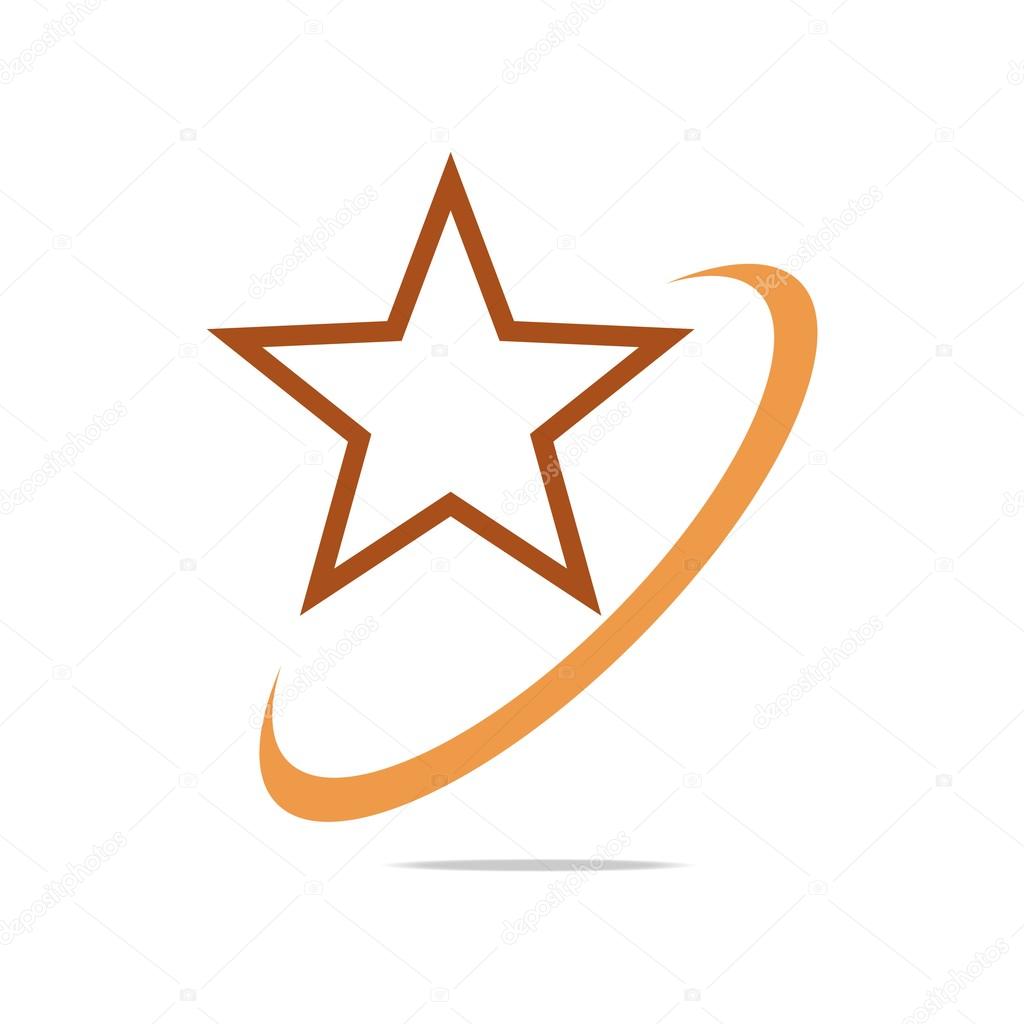 Logo design all star brown perfect design vector