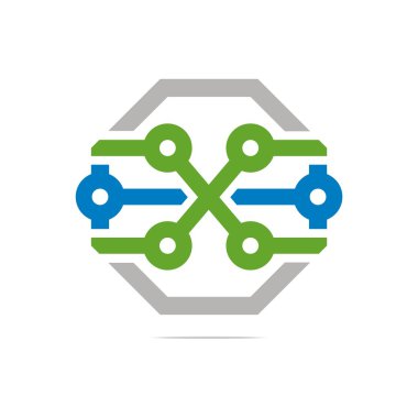 Logo abstract connecting design icon element vector