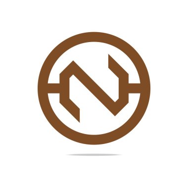 Logo Abstract circle N Design Symbol Graphic Icon Vector