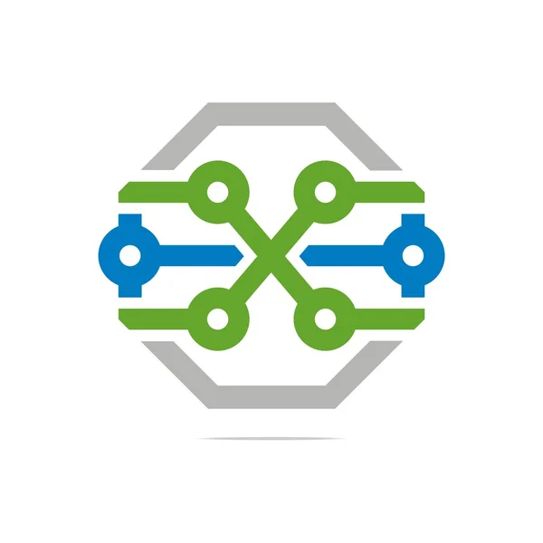 Logo abstract connecting design icon element vector — Stock Vector