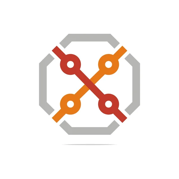 Logo abstract connecting design icon element vector — ストックベクタ