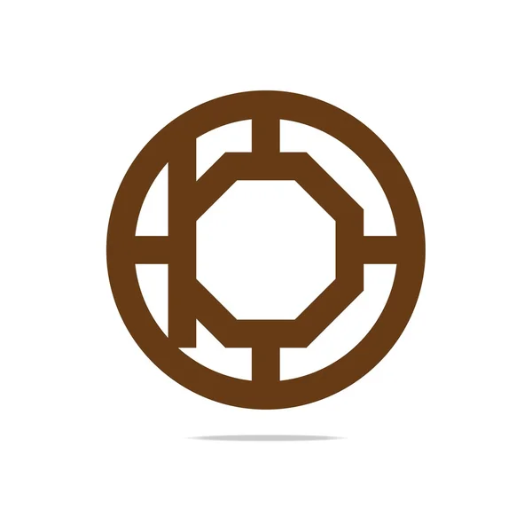 Logo Abstract circle B  Design Symbol Graphic Icon Vector — Wektor stockowy