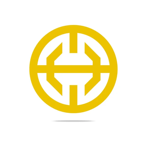 Logo Abstract circle H  Design Symbol Graphic Icon Vector — Stockový vektor