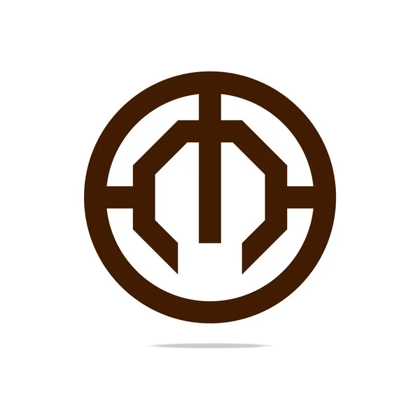 Logo Abstract circle M Design Symbol Graphic Icon Vector — Stockový vektor
