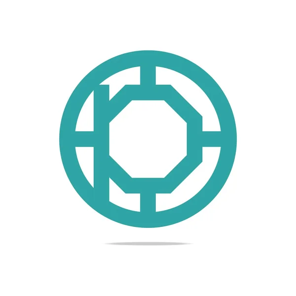 Logo Abstract circle O Design Symbol Graphic Icon Vector — Stock Vector