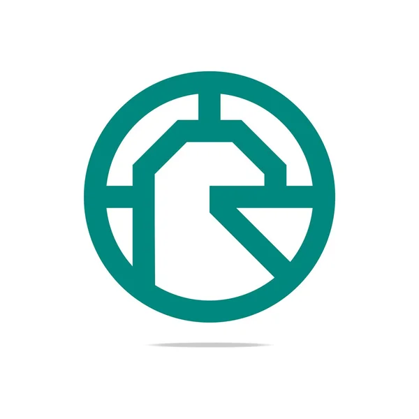 Logo abstraktní kružnice R Design Symbol grafické ikony vektor — Stockový vektor