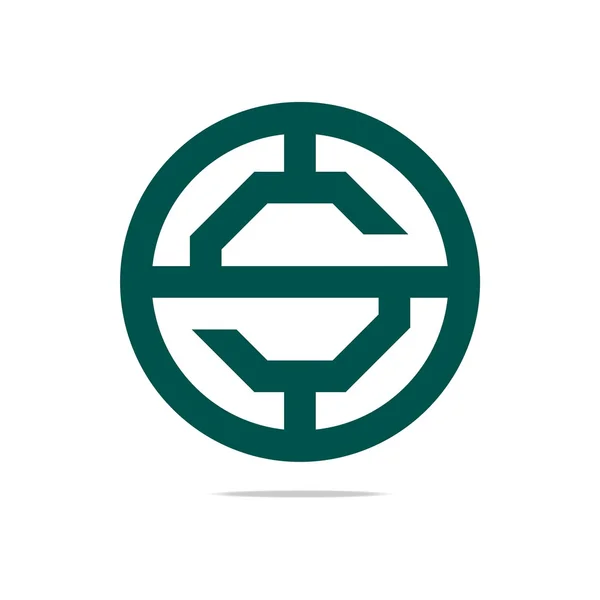 Logo Cerchio astratto S Design Simbolo Icona grafica Vettore — Vettoriale Stock