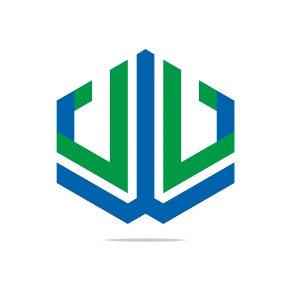 Logo design Hexa arrow perfect icon style — Stock Vector