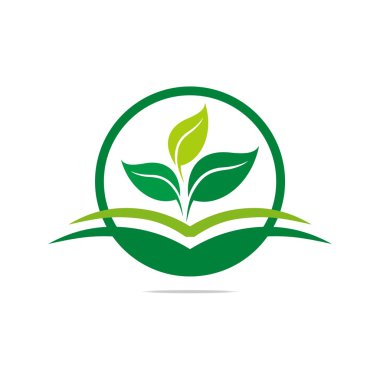 Logo yaprakları püresi uyuşturucu organik ürün simgesi