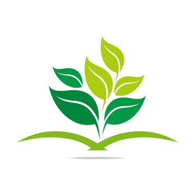 Logo yaprakları püresi uyuşturucu organik ürün simgesi