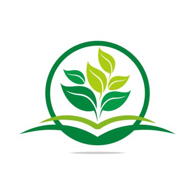 Logo yaprakları püresi uyuşturucu organik ürün simgesi