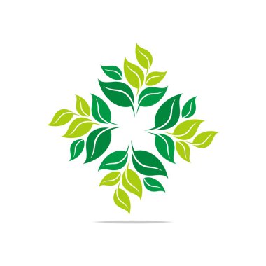 Logo yaprakları püresi uyuşturucu organik ürün simgesi