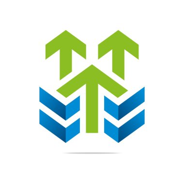 Logo soyut ok mektup çizgili Tema simgeleri