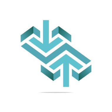 Logo soyut ok mektup çizgili Tema simgeleri