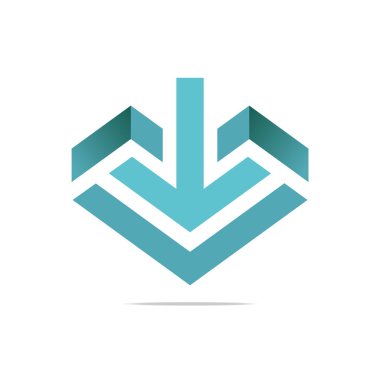 Logo soyut ok mektup çizgili Tema simgeleri