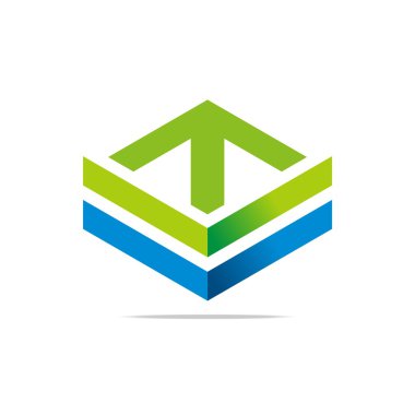 Logo soyut ok mektup çizgili Tema simgeleri